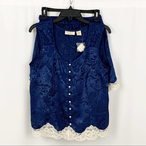 NWT Vintage Victoria's Secret Navy Pajamas M